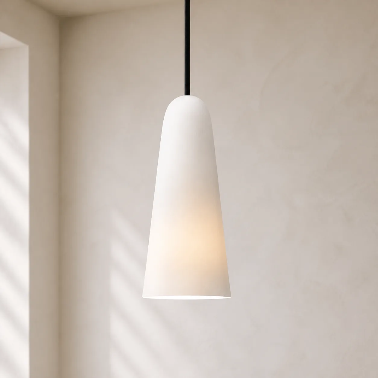 Serene White Cone Pendant Light image 5