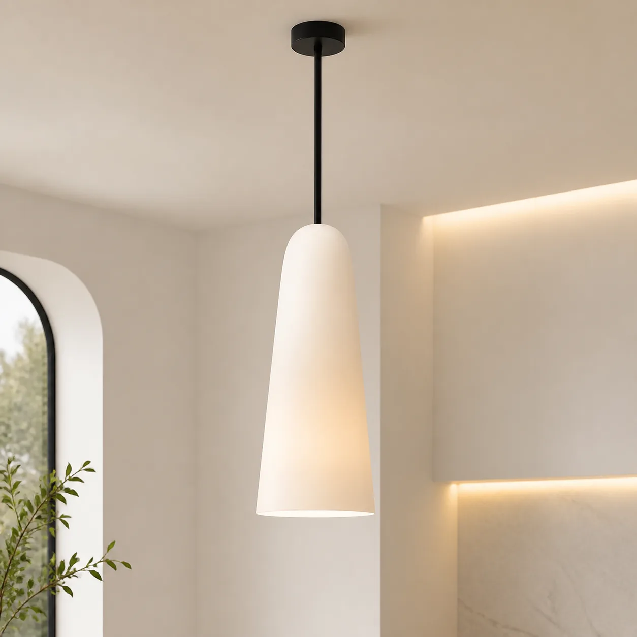 Serene White Cone Pendant Light custom pendants