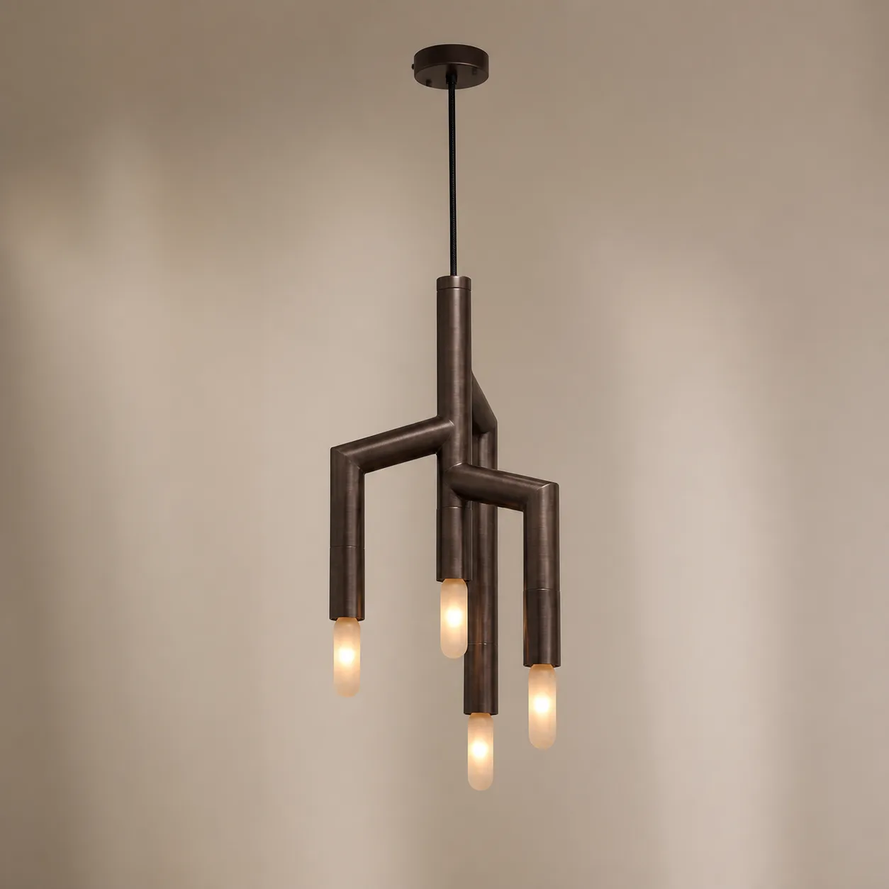 Architectural Bronze Branch Chandelier custom chandeliers