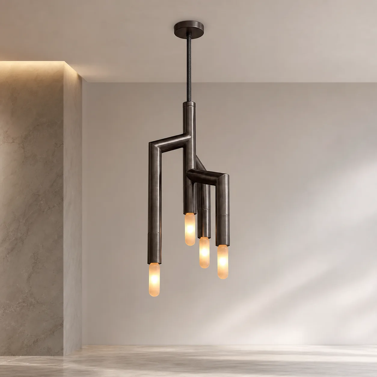 Architectural Bronze Branch Chandelier image 2