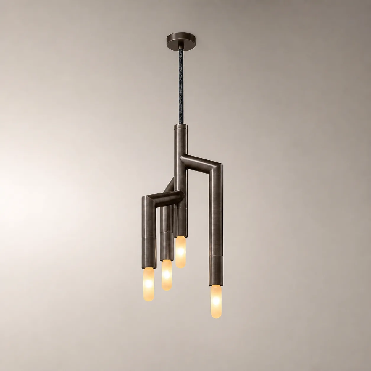 Architectural Bronze Branch Chandelier image 3