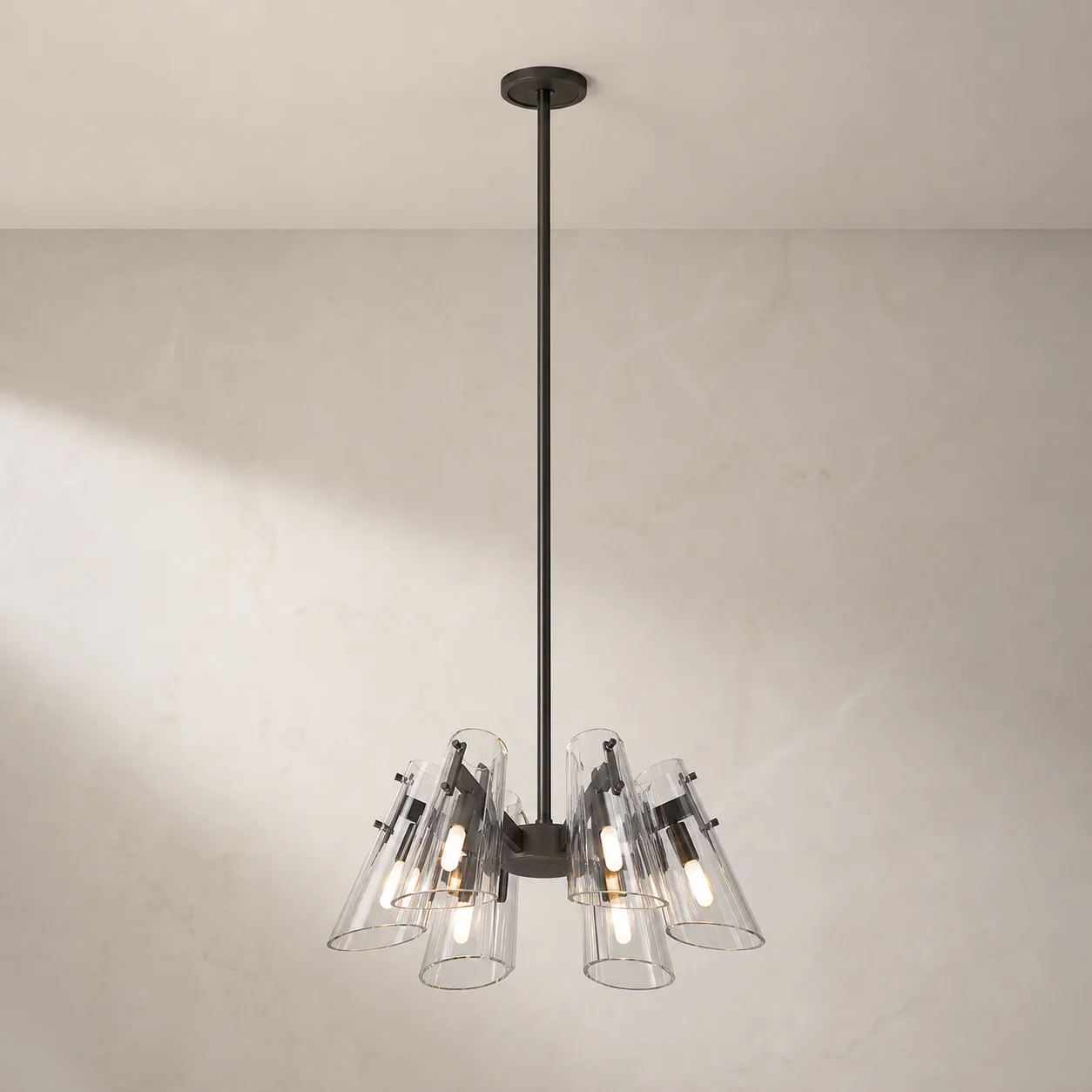 Noir Smoked Glass Chandelier custom chandeliers