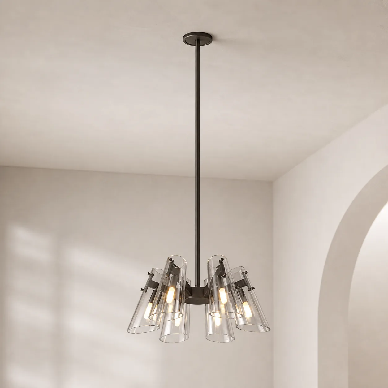Noir Smoked Glass Chandelier image 2
