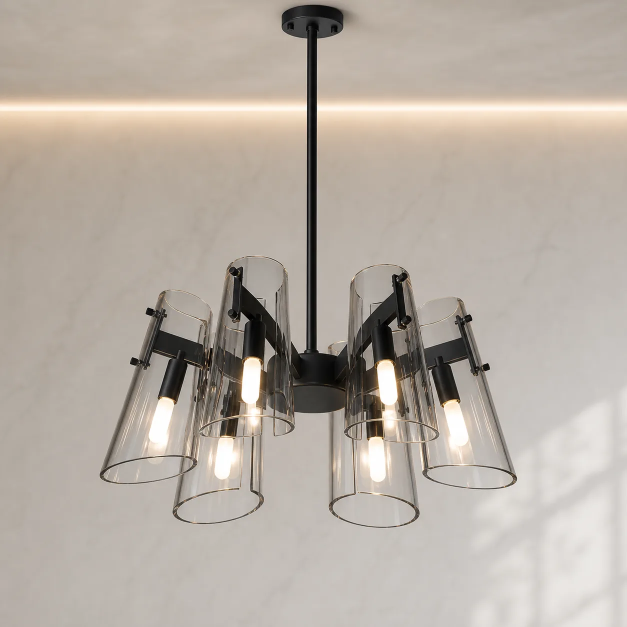 Noir Smoked Glass Chandelier image 4