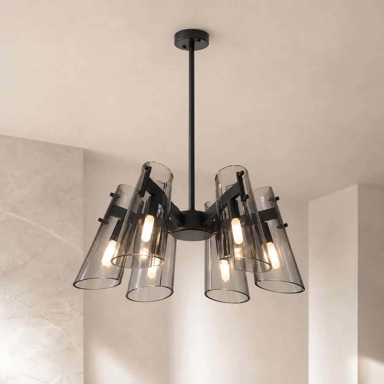 Noir Smoked Glass Chandelier image 3