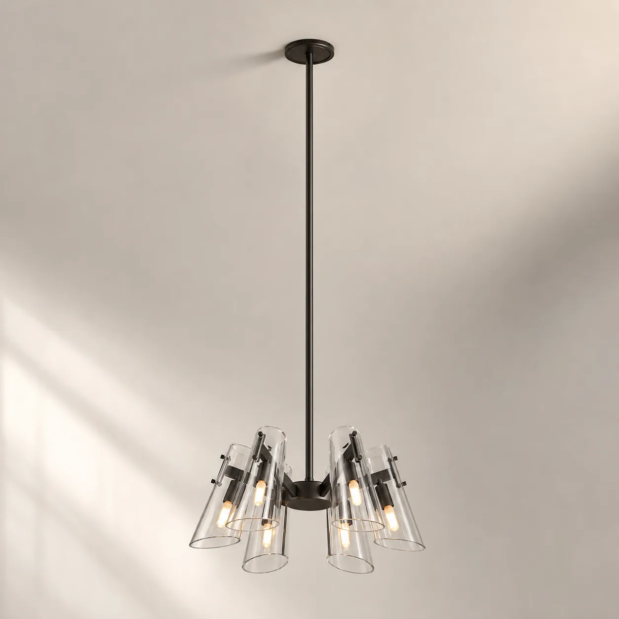 Noir Smoked Glass Chandelier image 6