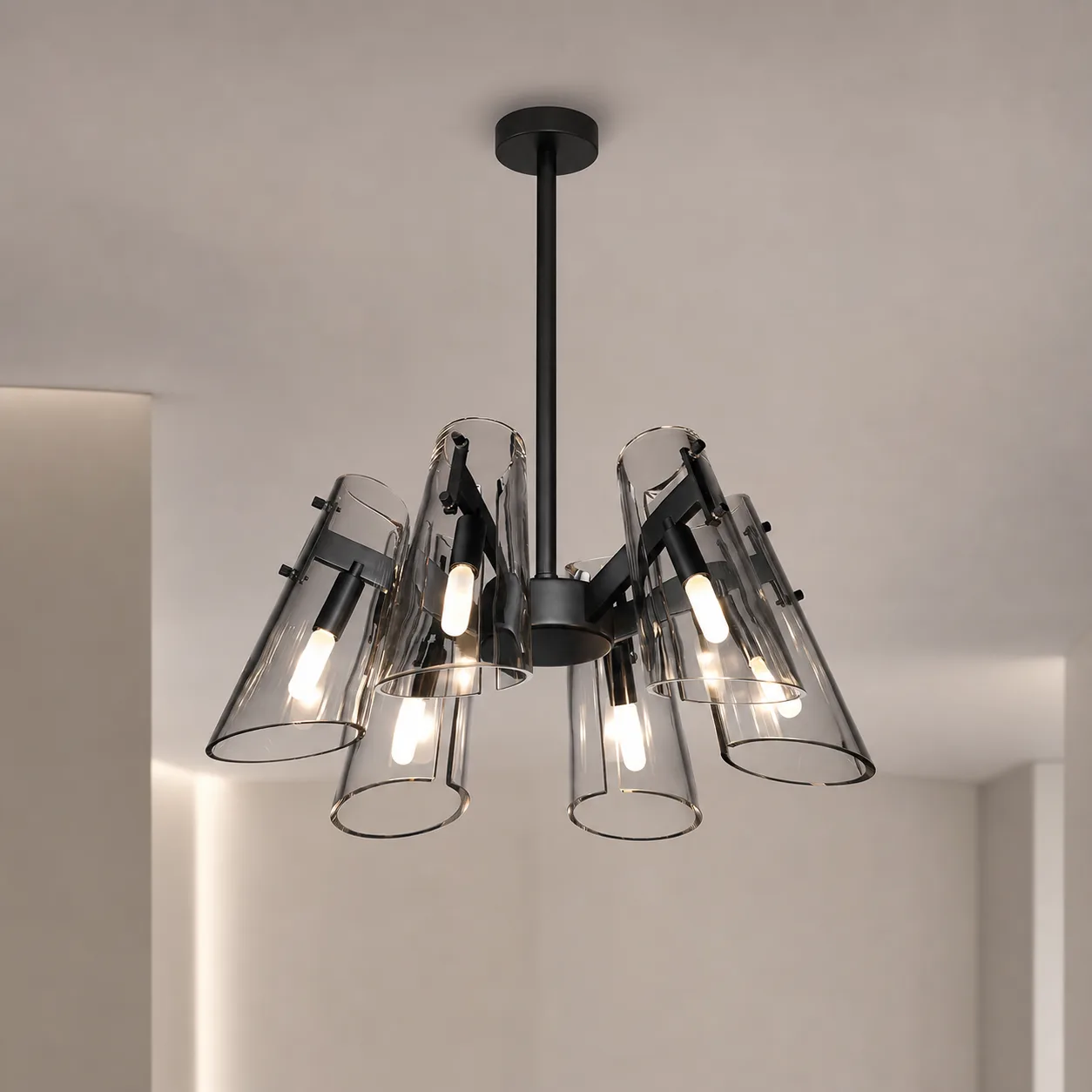 Noir Smoked Glass Chandelier image 5
