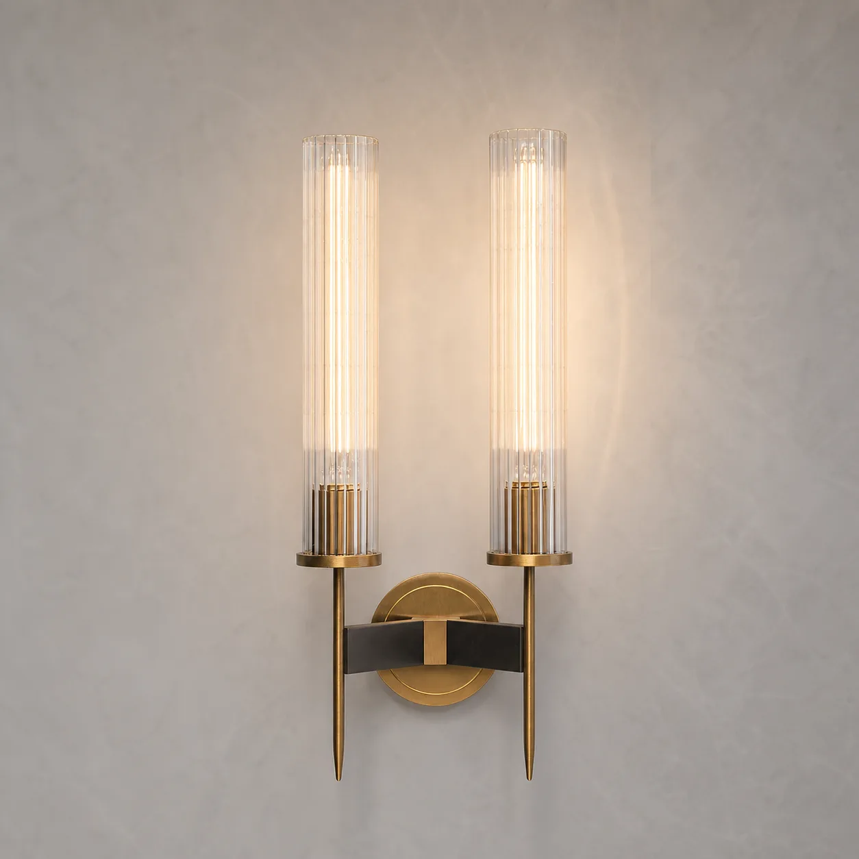Aureate Ribbed Glass Wall Sconce image 6