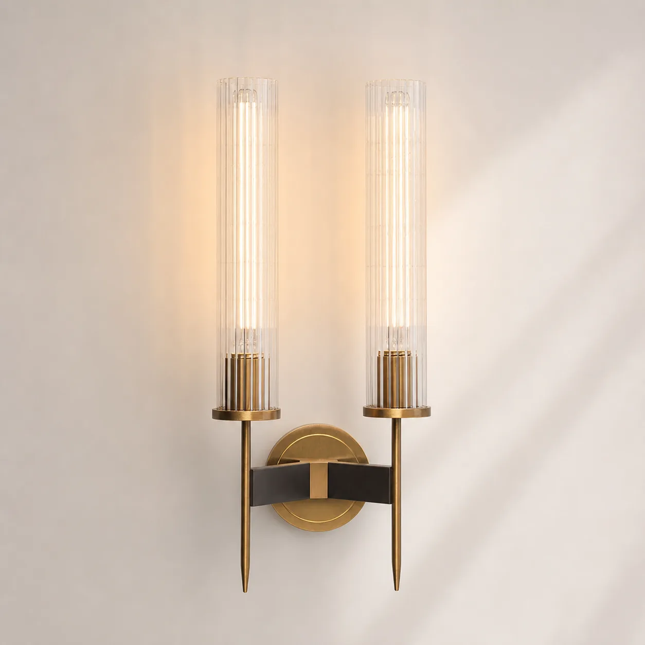 Aureate Ribbed Glass Wall Sconce image 5