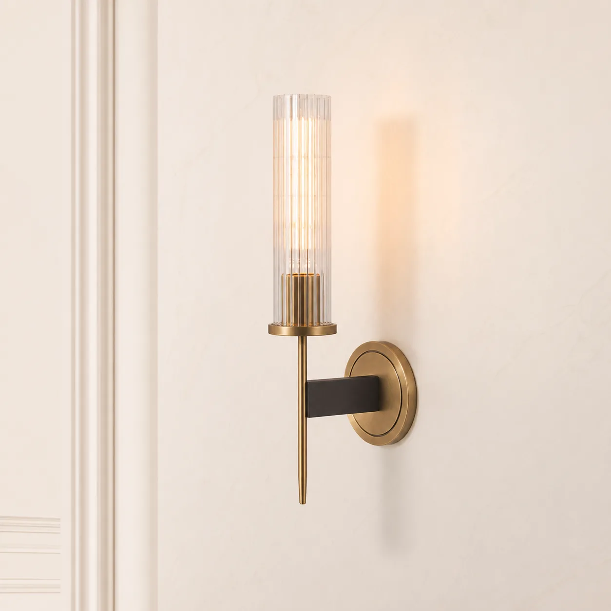 Aurelian Ribbed Glass Wall Sconce image 2