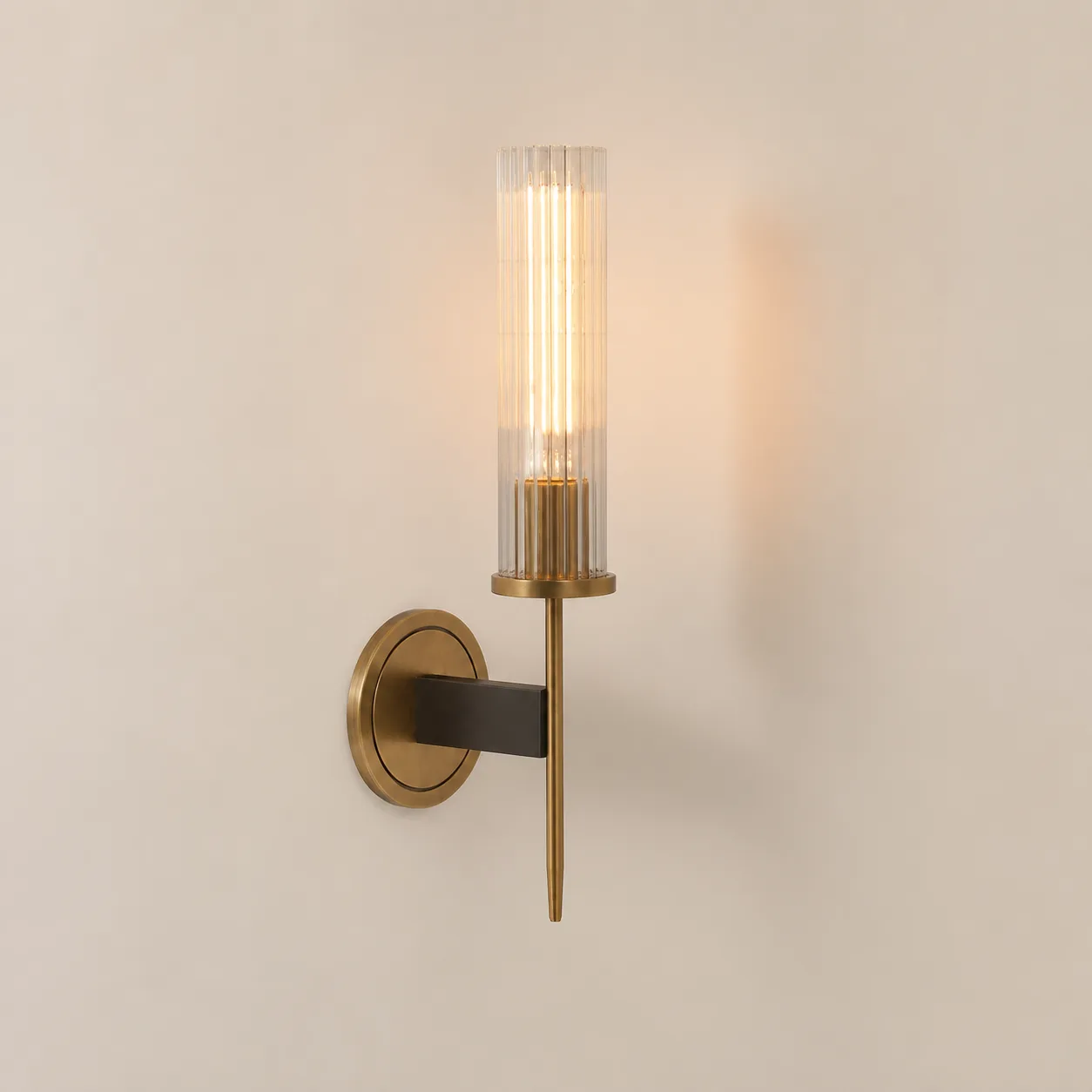 Aurelian Ribbed Glass Wall Sconce custom sconces