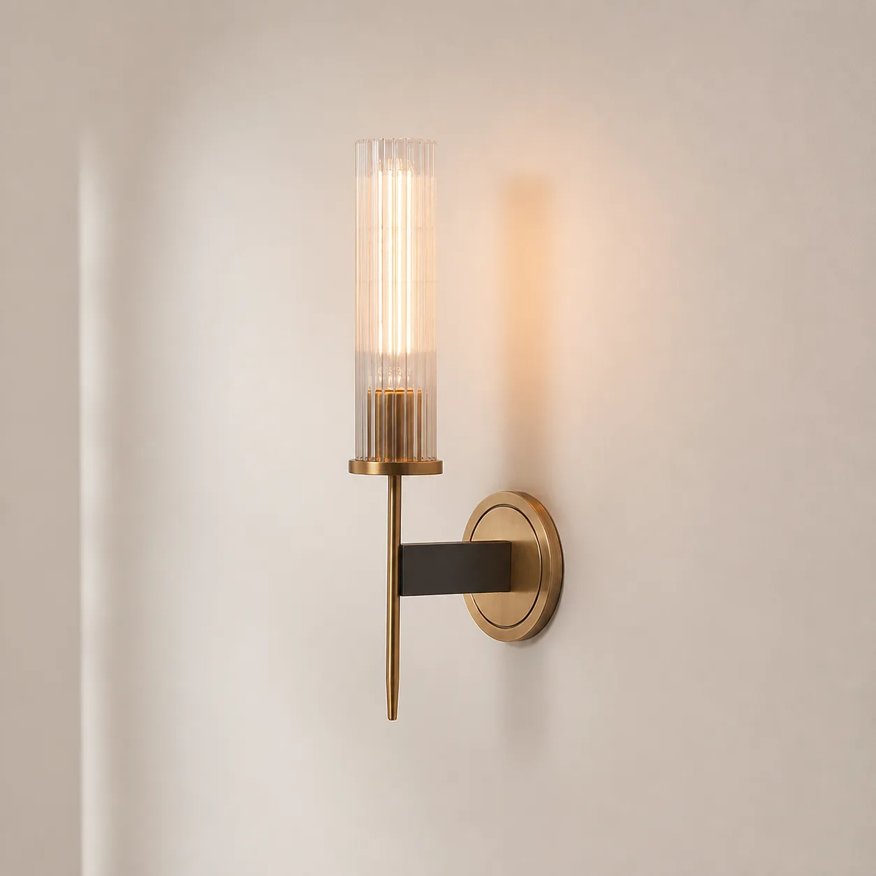 Aurelian Ribbed Glass Wall Sconce image 3