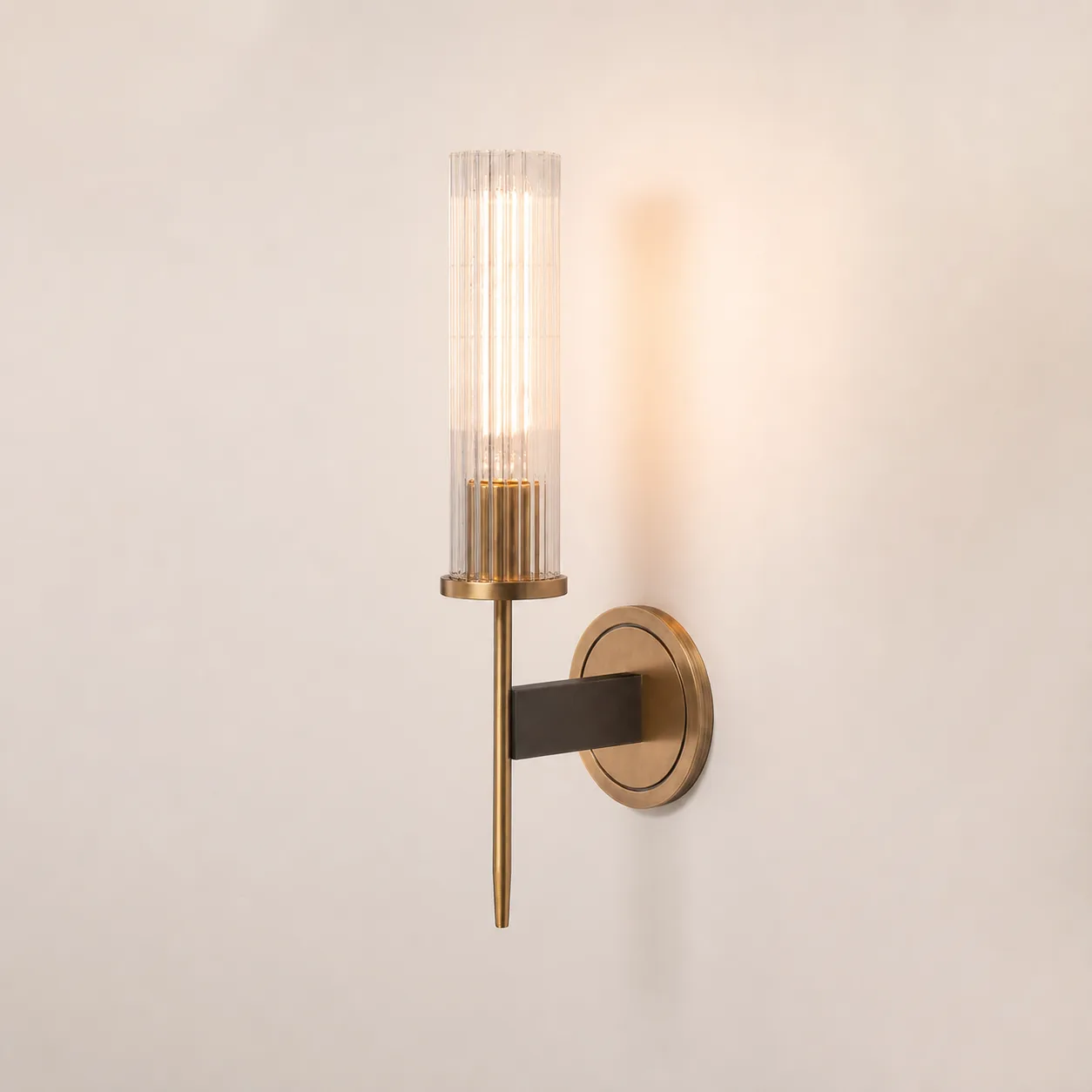 Aurelian Ribbed Glass Wall Sconce image 4