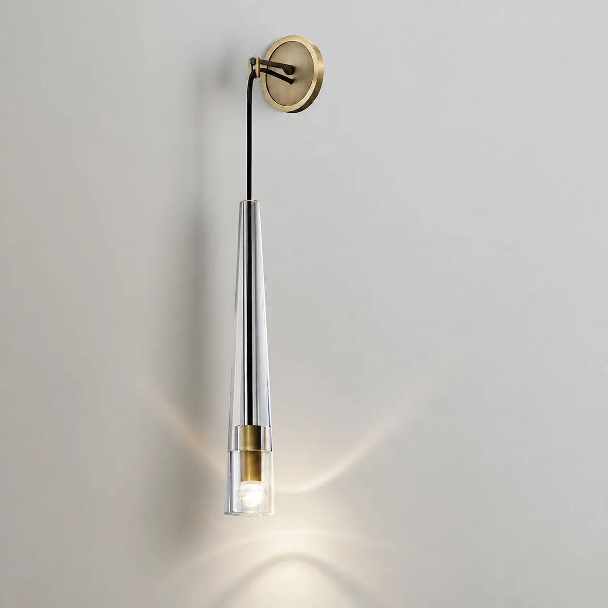 Lustre Tapered Glass Wall Sconce image 3