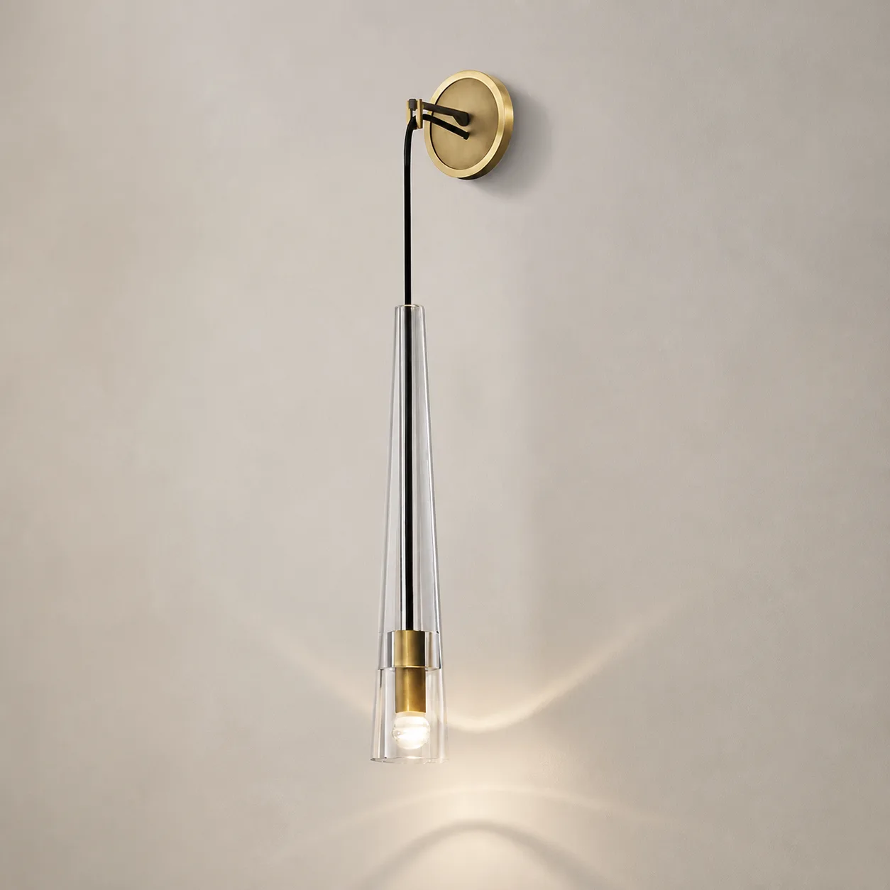 Lustre Tapered Glass Wall Sconce image 5