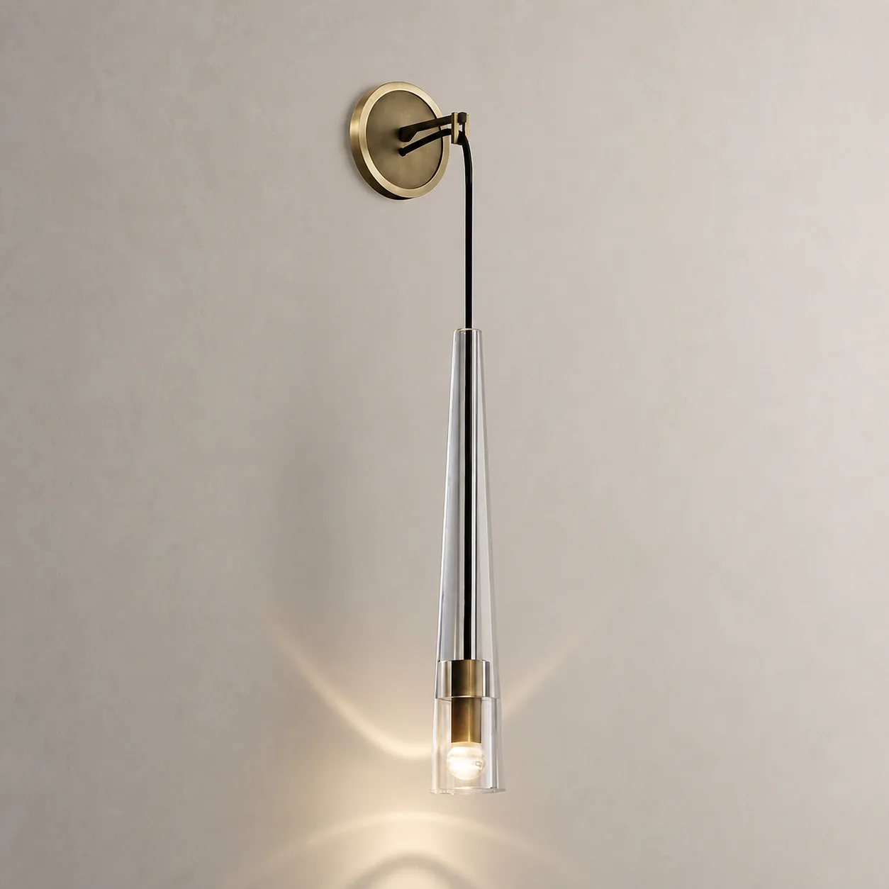 Lustre Tapered Glass Wall Sconce image 6