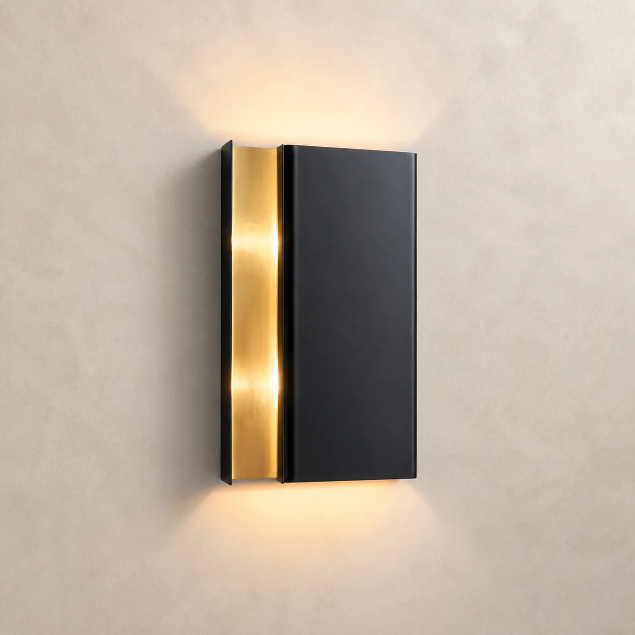 Obsidian Brass Metal Wall Sconce image 2