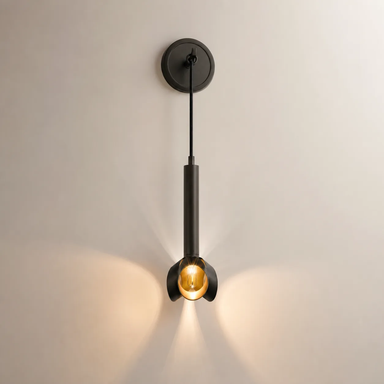 Noir Petal Metal Wall Sconce image 6