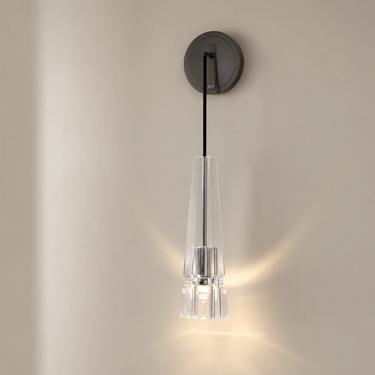 Luminous Crystal Drop Wall Sconce custom sconces