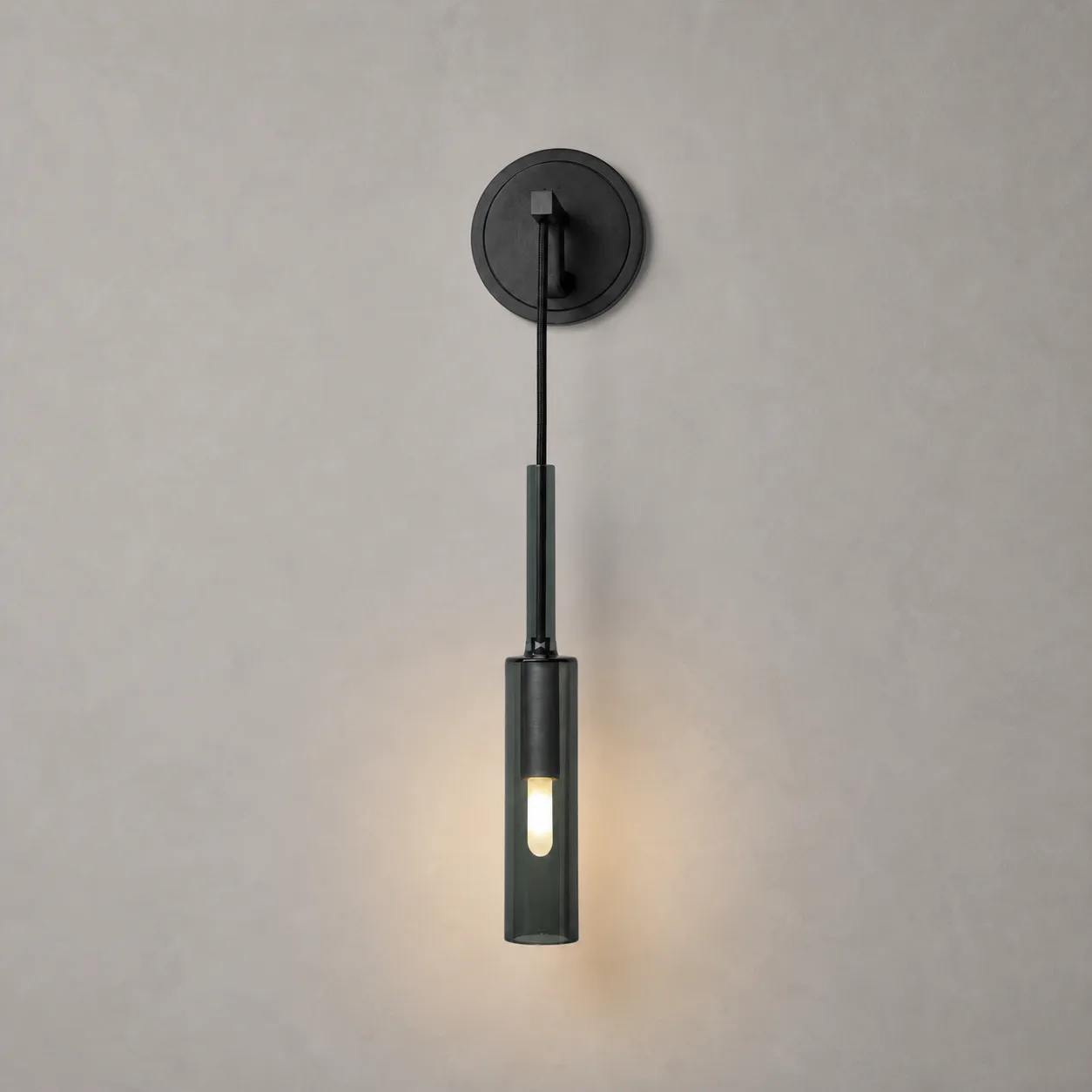 Shadowline Smoked Glass Wall Sconce custom sconces