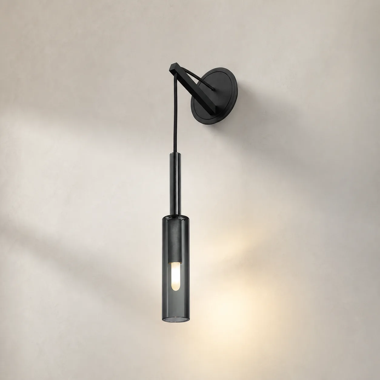 Shadowline Smoked Glass Wall Sconce image 3