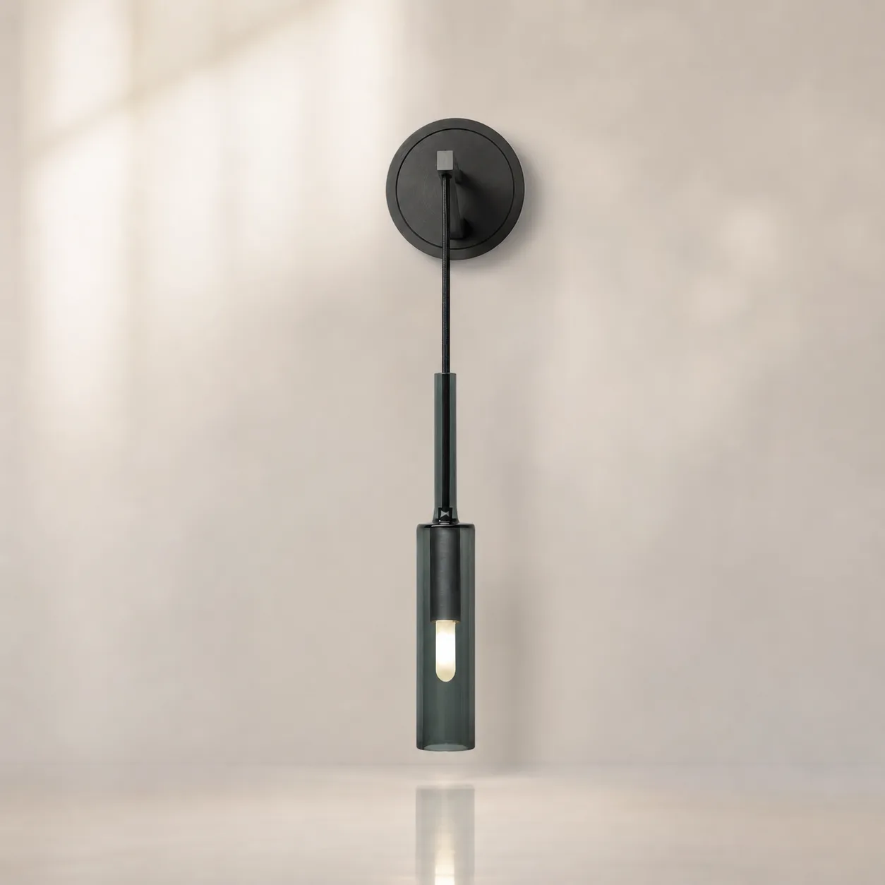 Shadowline Smoked Glass Wall Sconce image 2