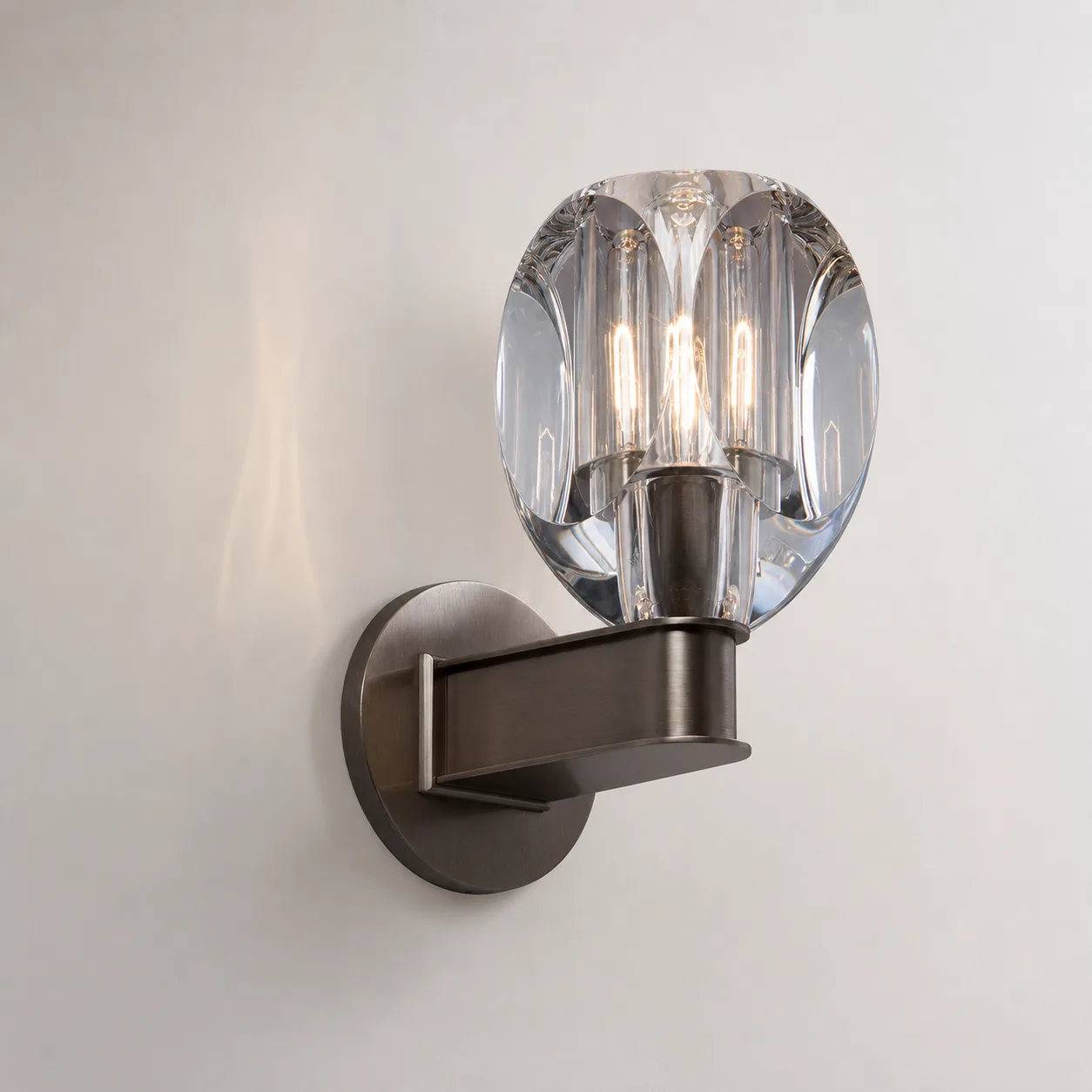 Lustrous Crystal Glass Wall Sconce image 5