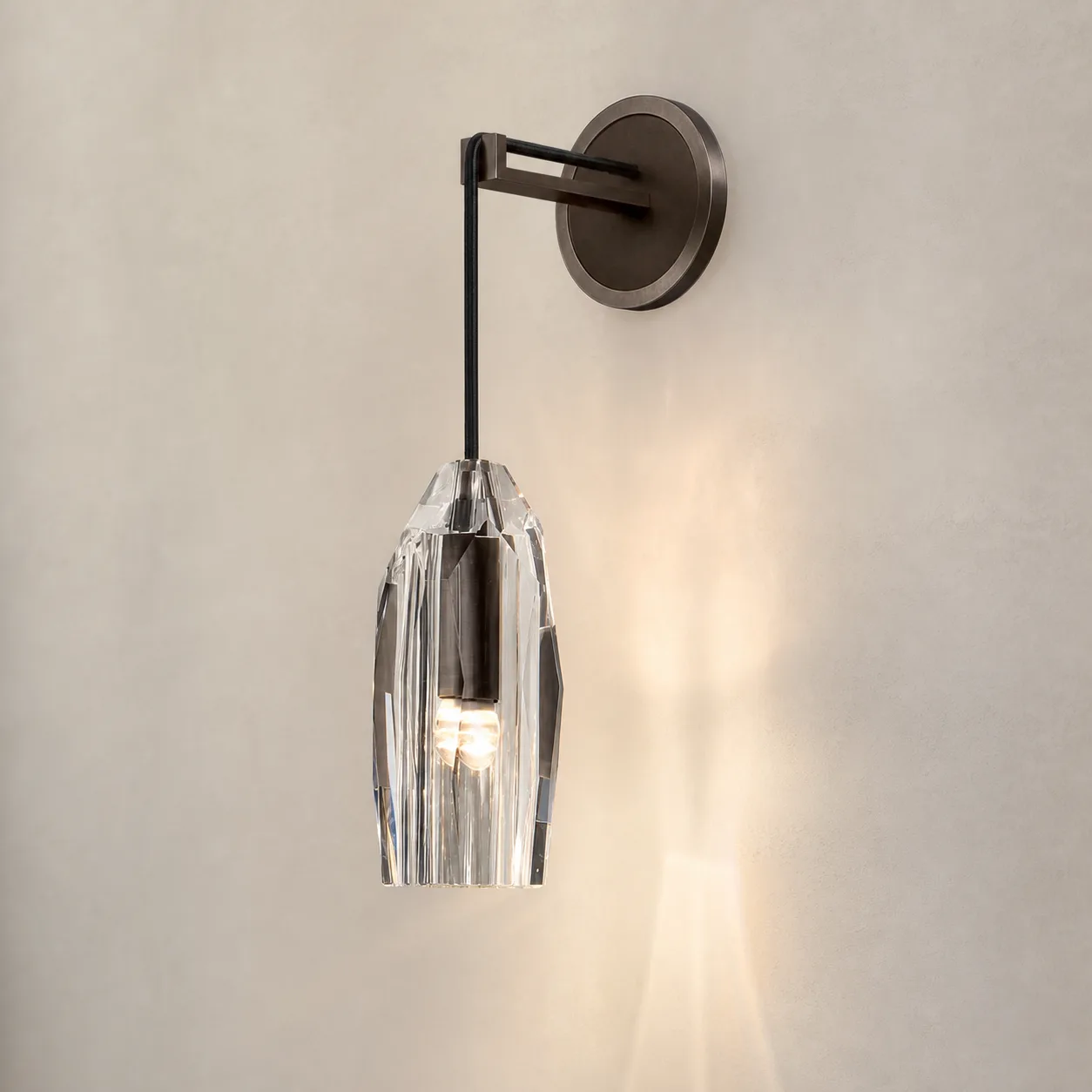 Prismatic Crystal Glass Wall Sconce image 5