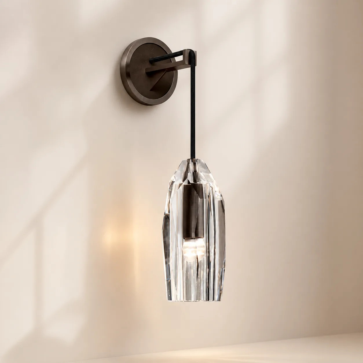 Prismatic Crystal Glass Wall Sconce image 4