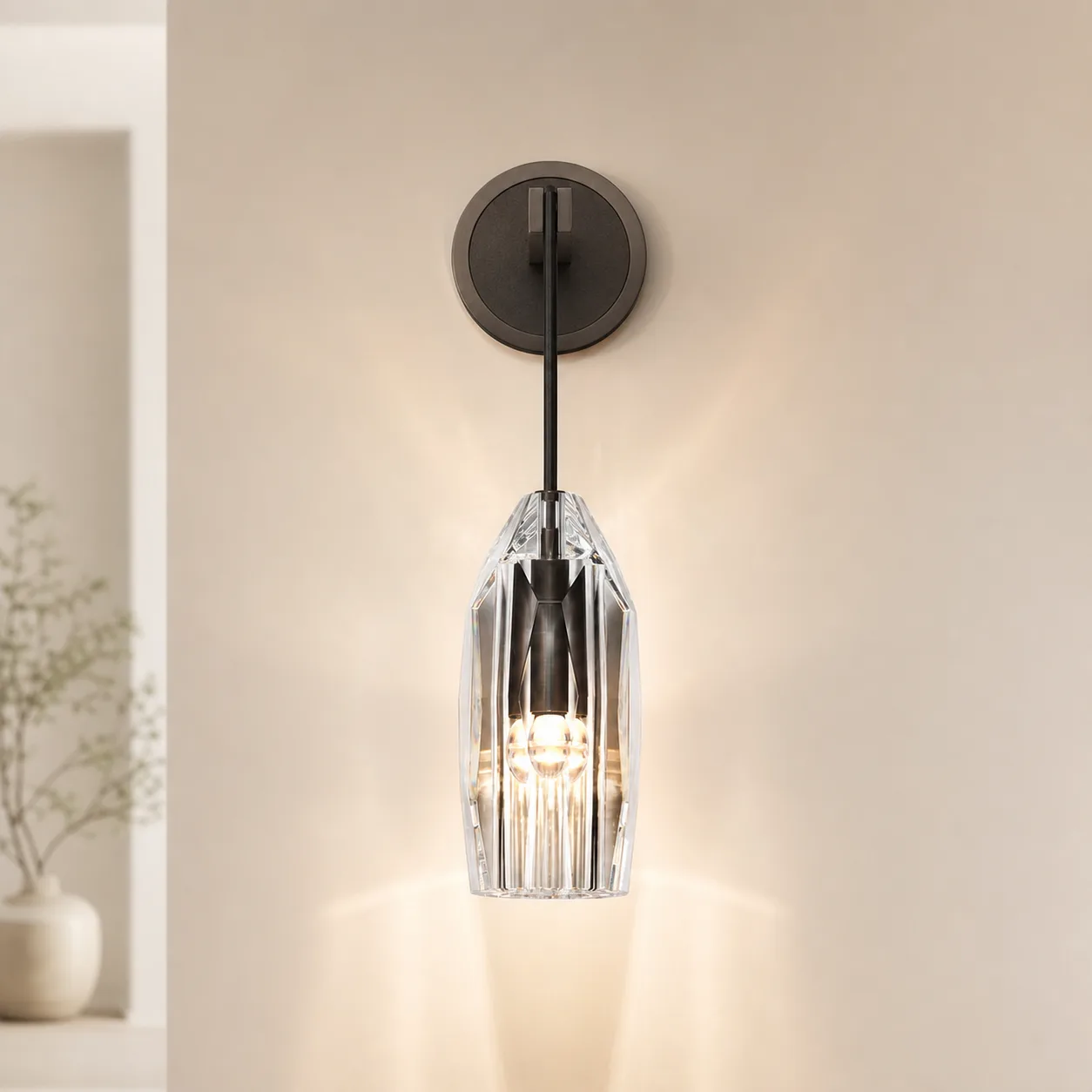 Prismatic Crystal Glass Wall Sconce image 6