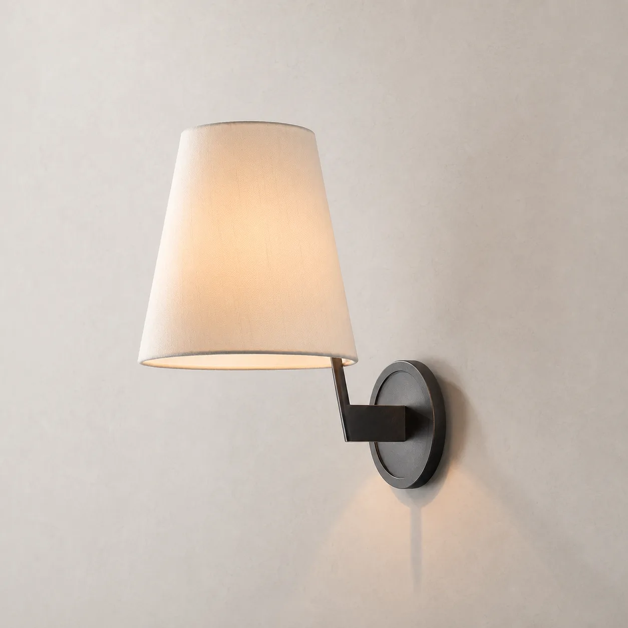 Tailored Linen Shade Wall Sconce image 2