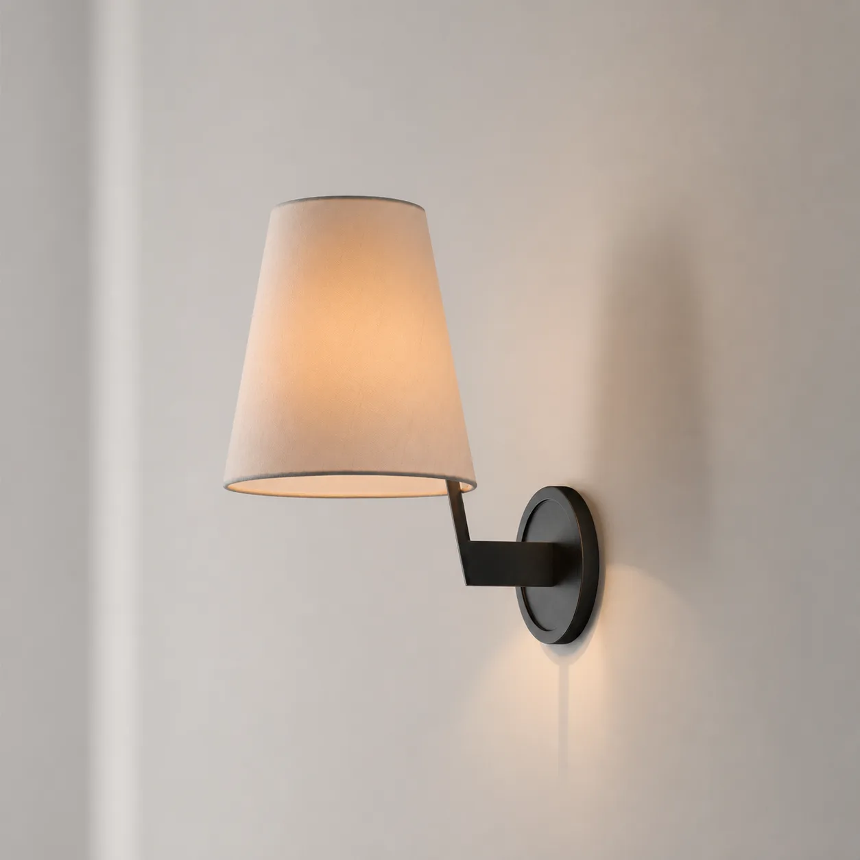 Tailored Linen Shade Wall Sconce image 3