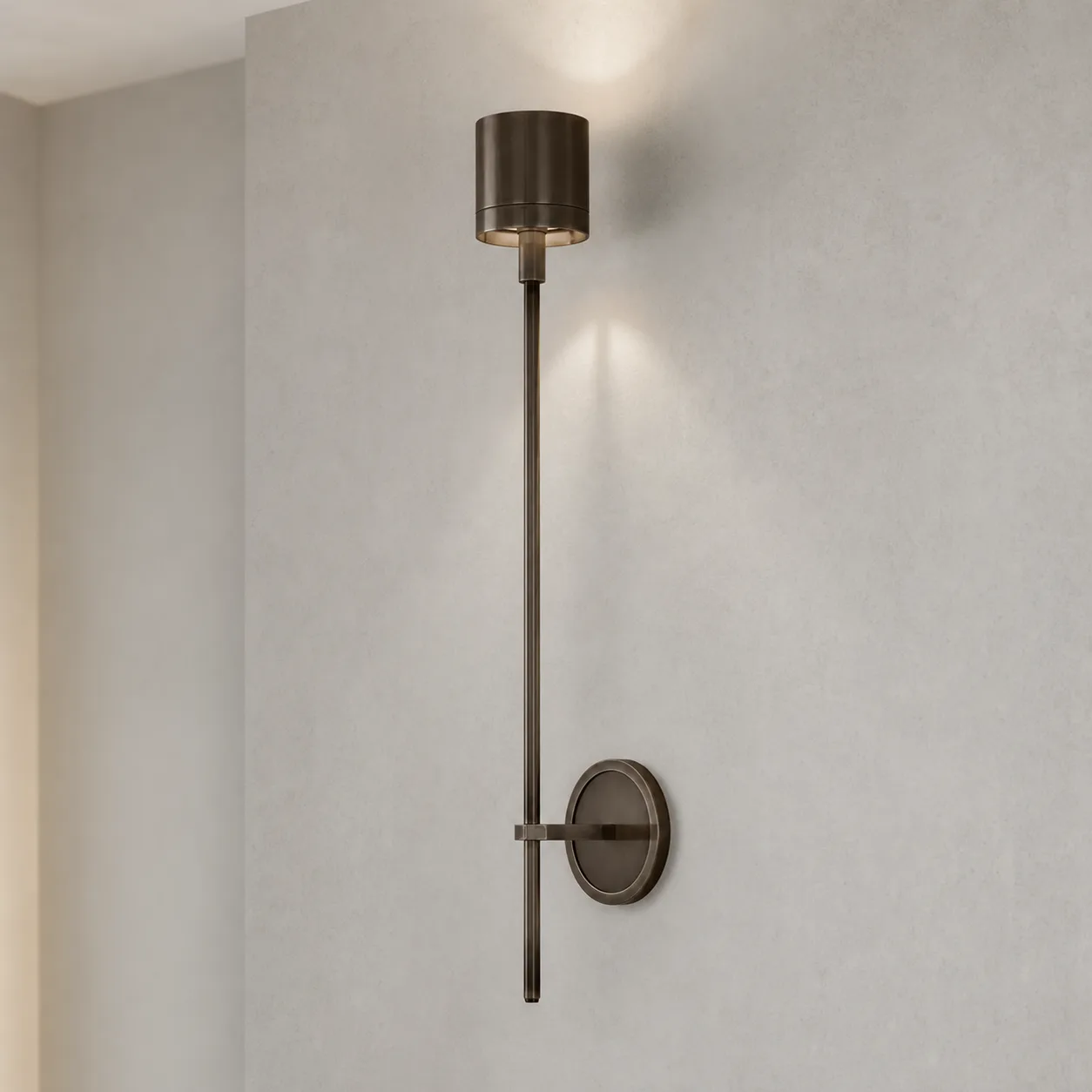Sculpted Bronze Metal Wall Sconce image 6