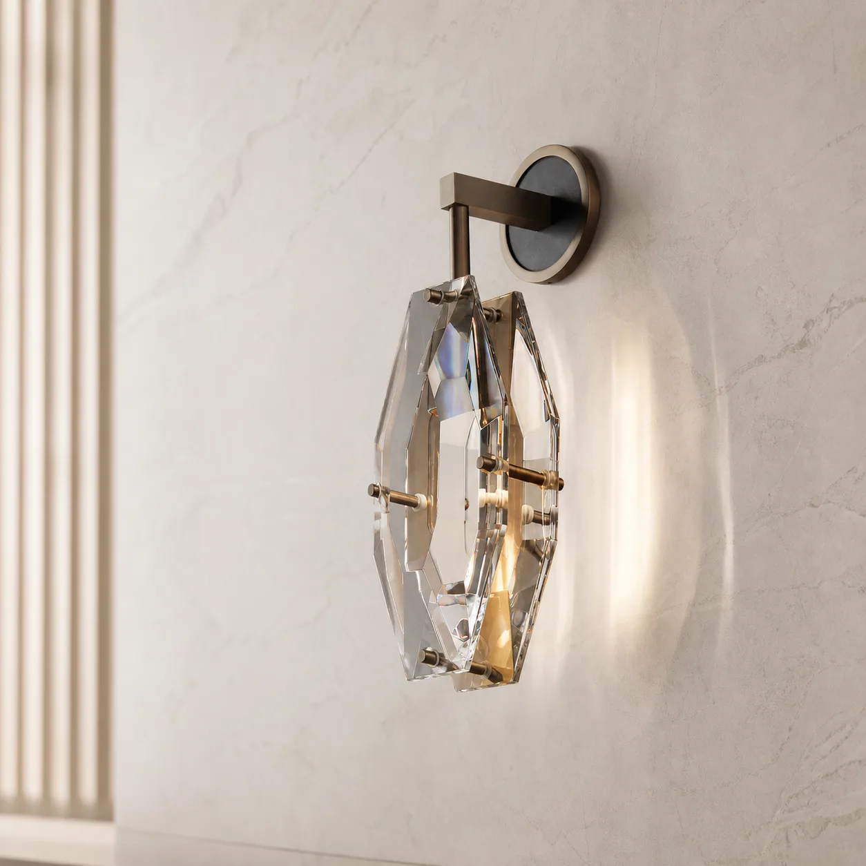 Prismatic Crystal Wall Sconce image 2