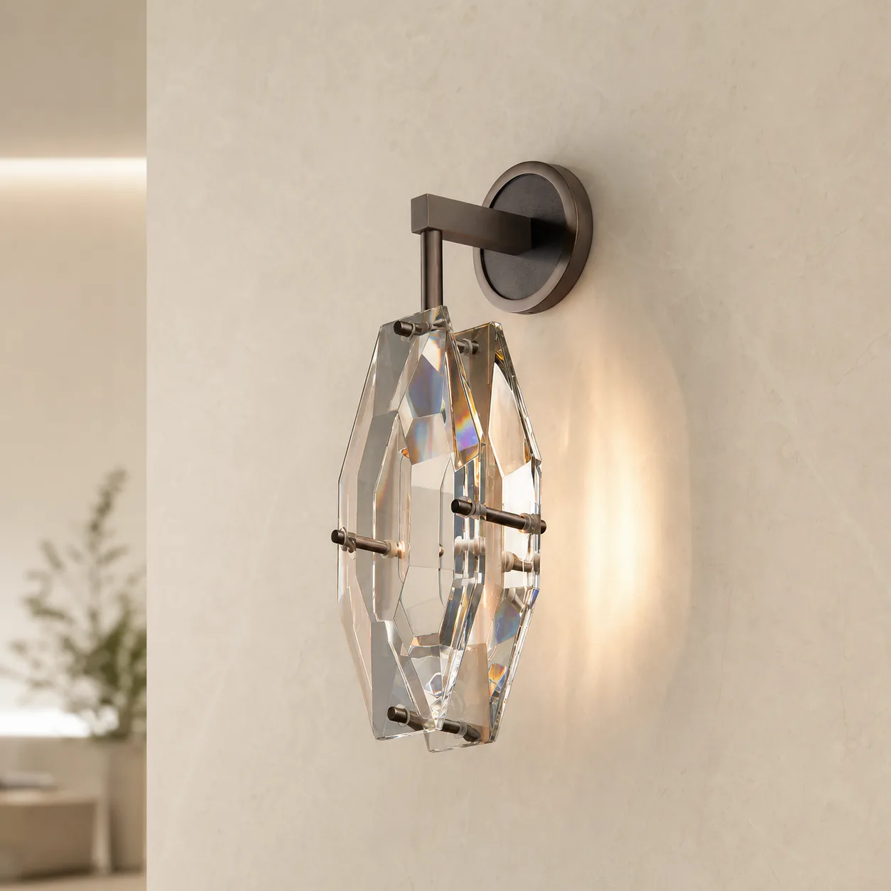 Prismatic Crystal Wall Sconce custom sconces