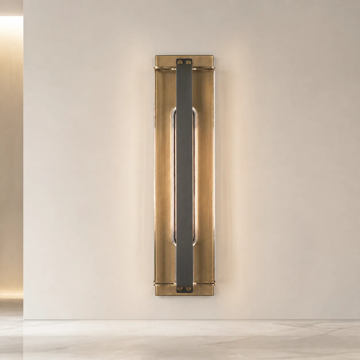 Gilded Smoked Glass Wall Sconce image 6