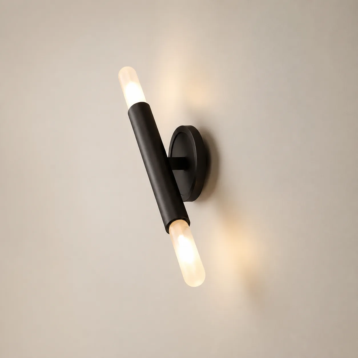 Obsidian Tube Wall Sconce custom sconces