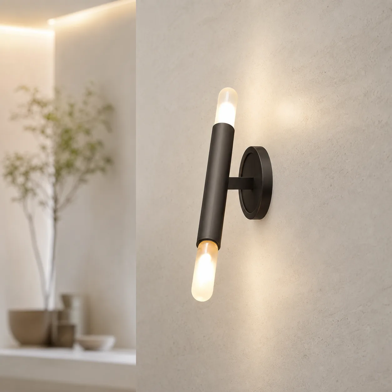 Obsidian Tube Wall Sconce image 6