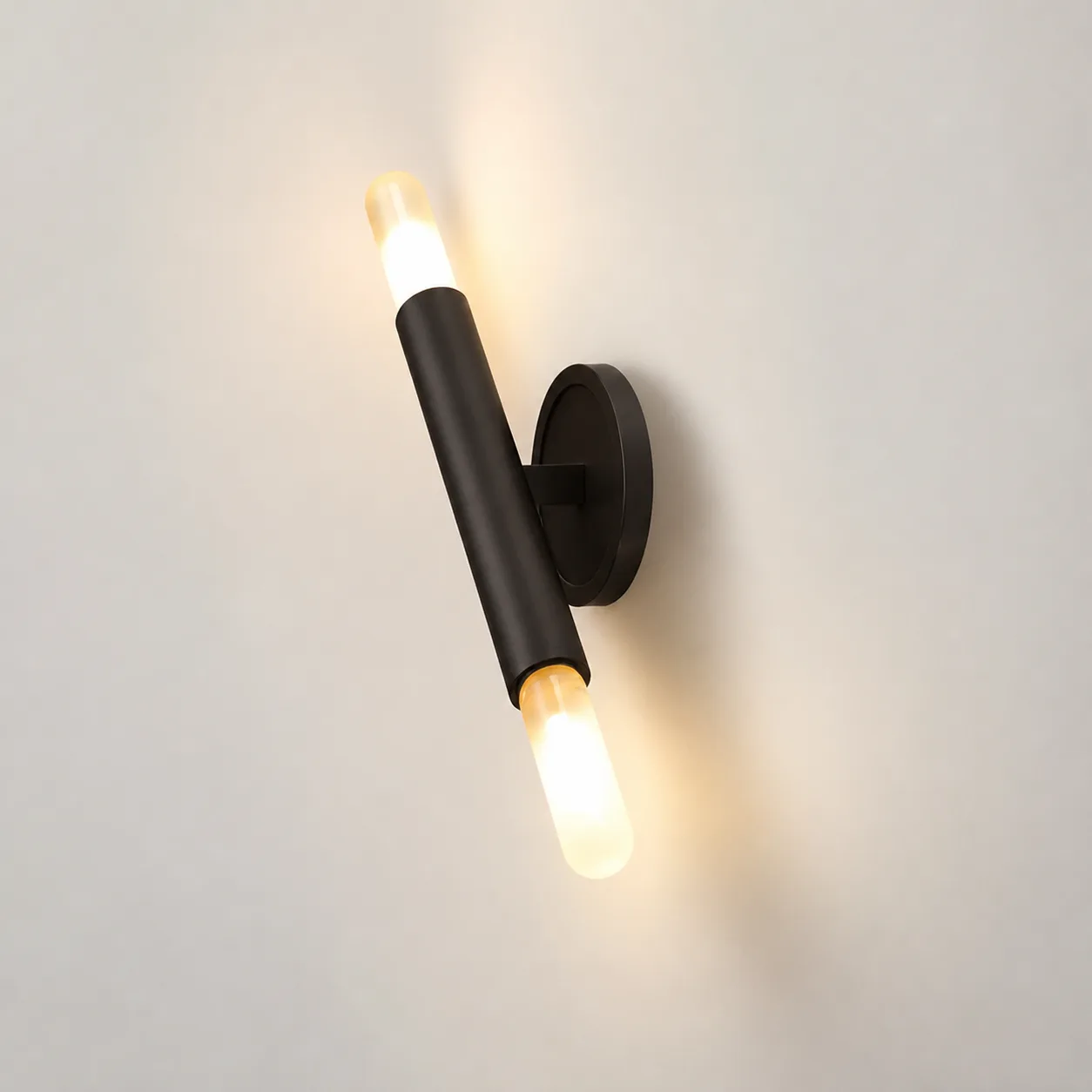 Obsidian Tube Wall Sconce image 4