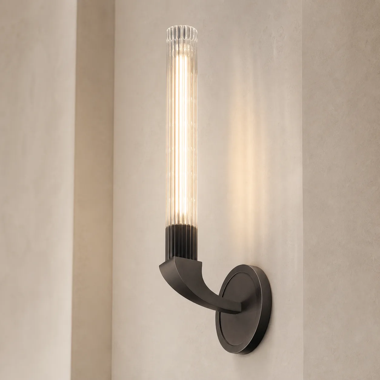 Twilight Ribbed Glass Wall Sconce custom sconces