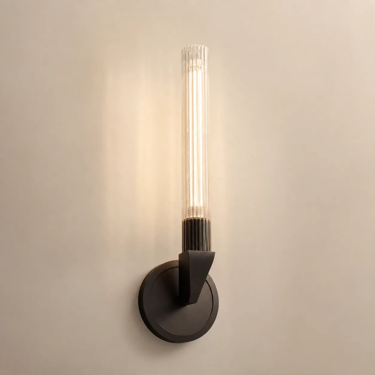 Twilight Ribbed Glass Wall Sconce image 4