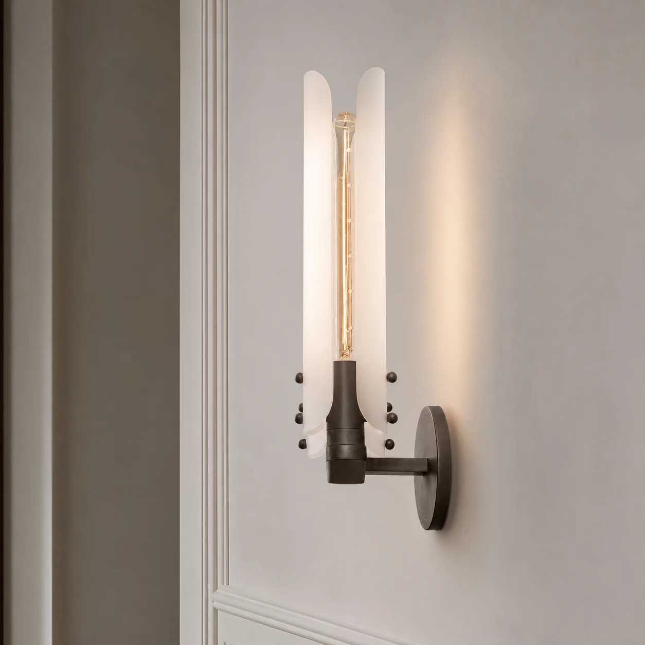Luminous Frosted Glass Wall Sconce image 3