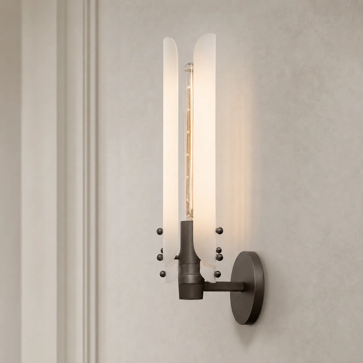 Luminous Frosted Glass Wall Sconce image 4