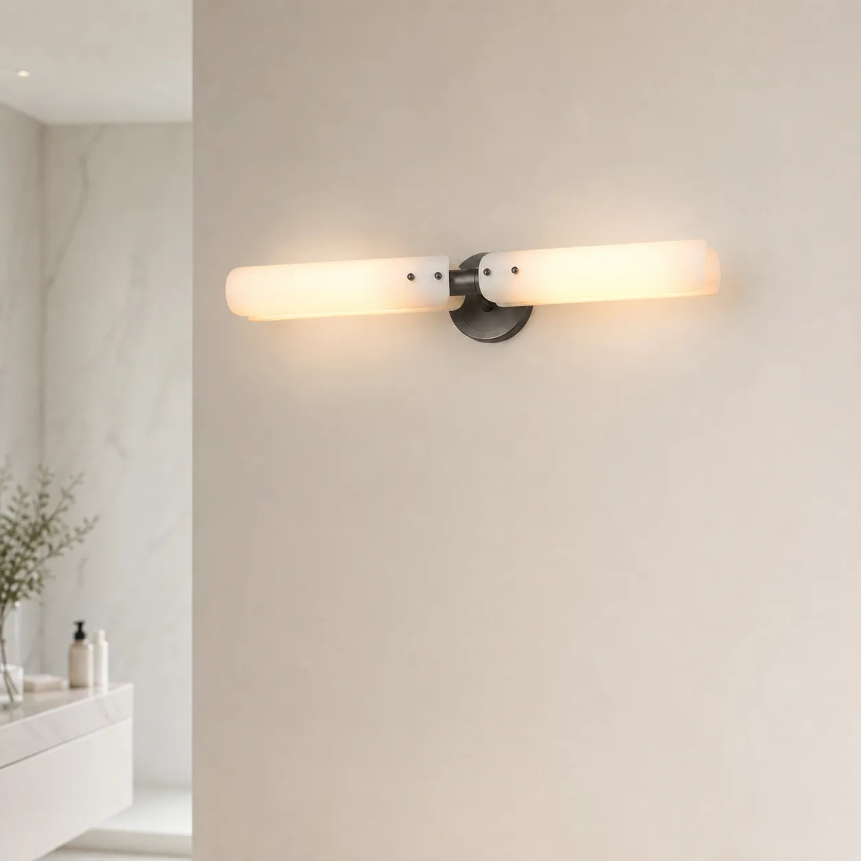 Luminous Frosted Tube Wall Sconce custom sconces