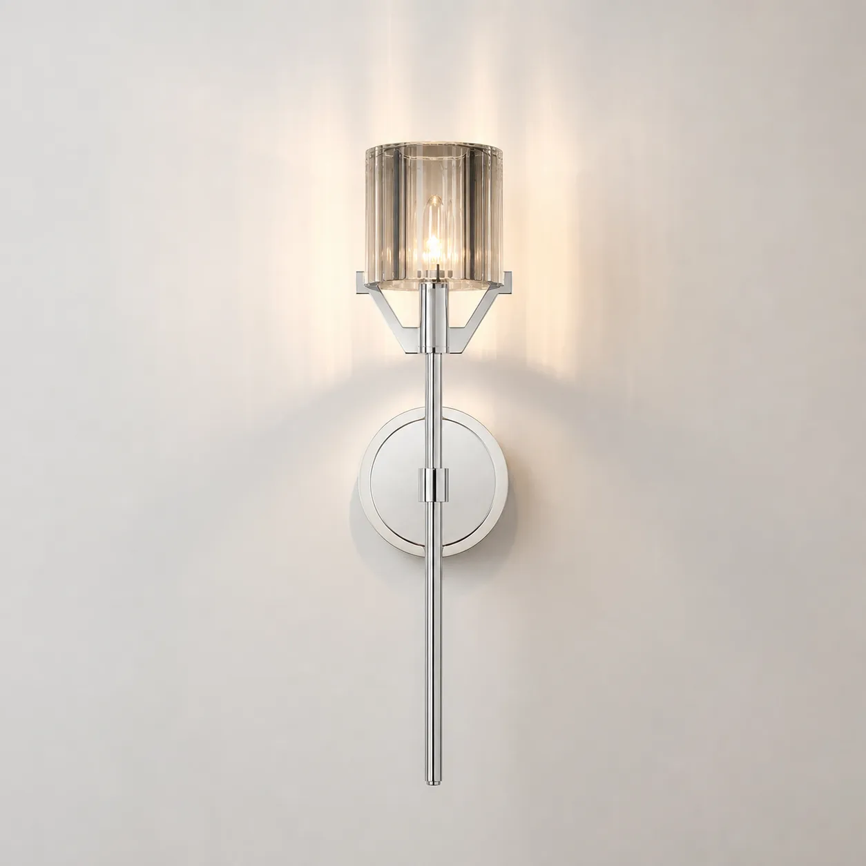 Lustrous Fluted Glass Wall Sconce image 6