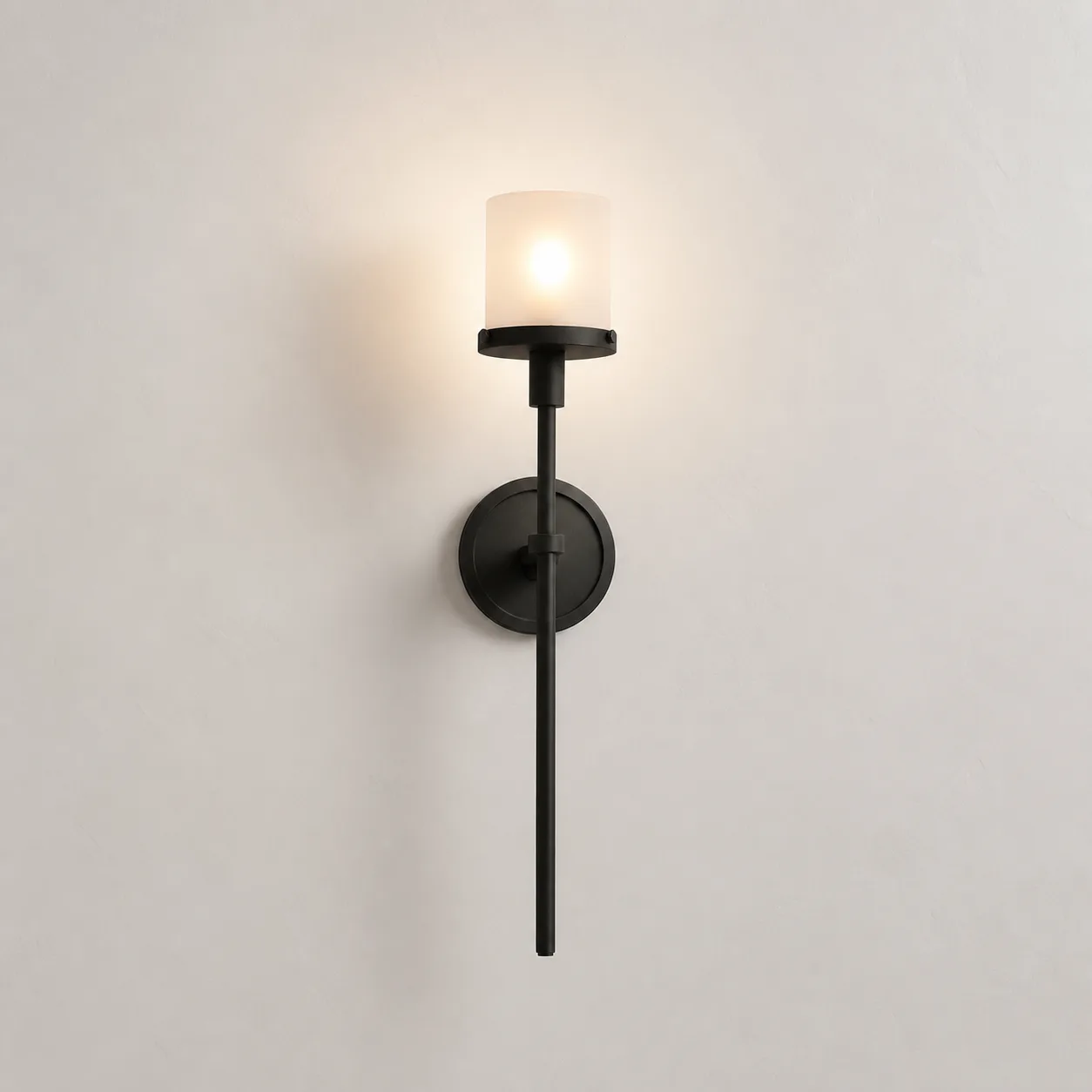 Noir Frosted Glass Wall Sconce image 3