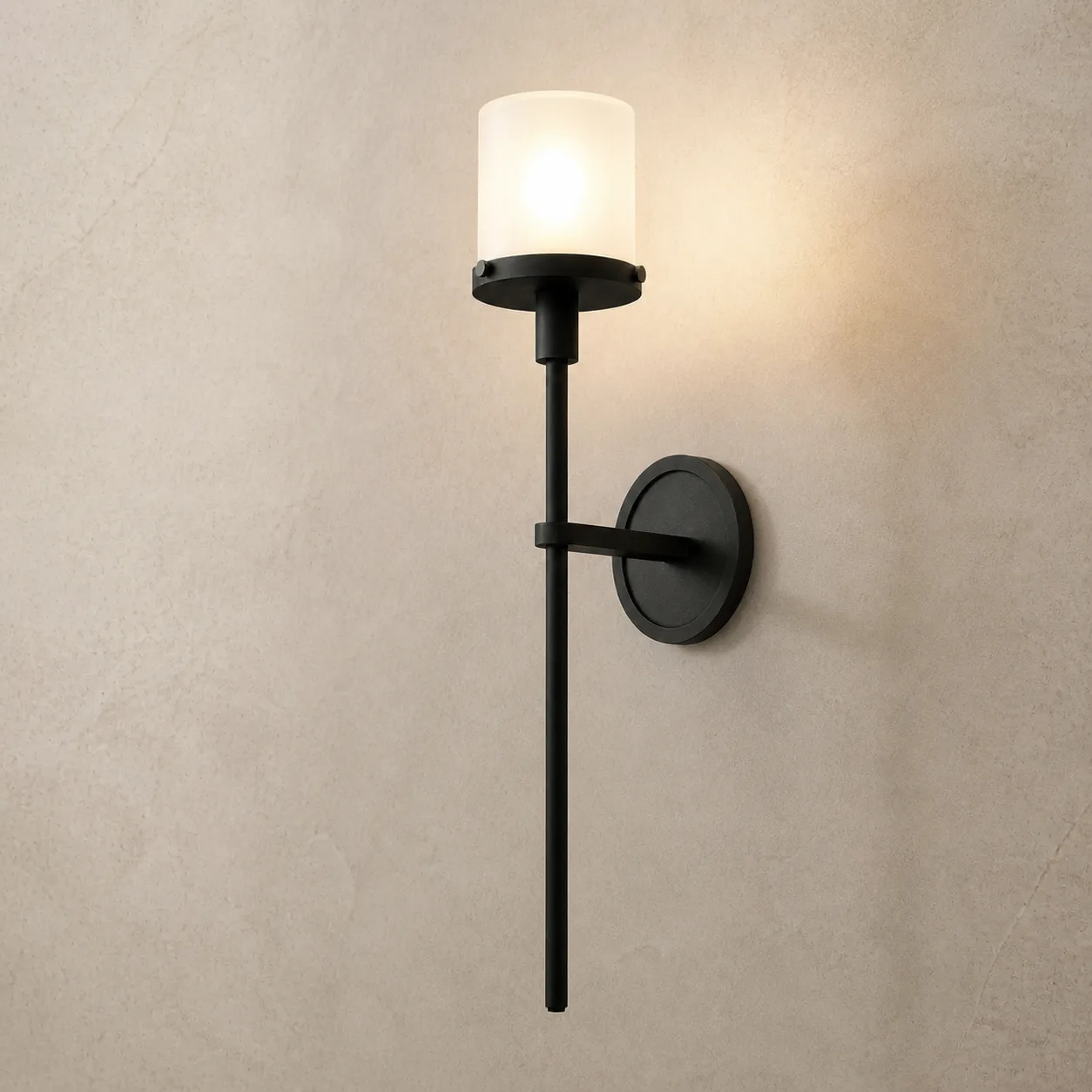 Noir Frosted Glass Wall Sconce image 6