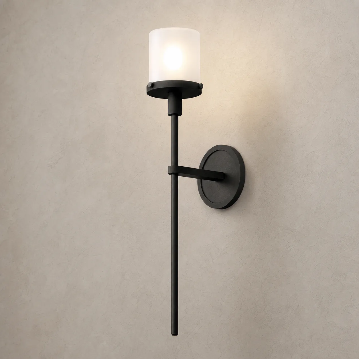 Noir Frosted Glass Wall Sconce image 4