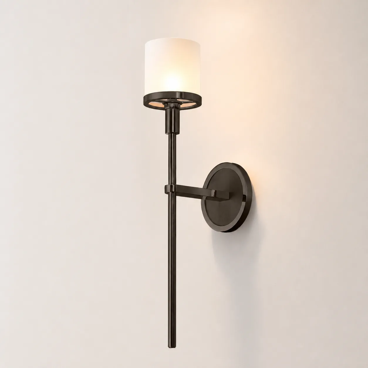 Aged Bronze Cylinder Wall Sconce image 5