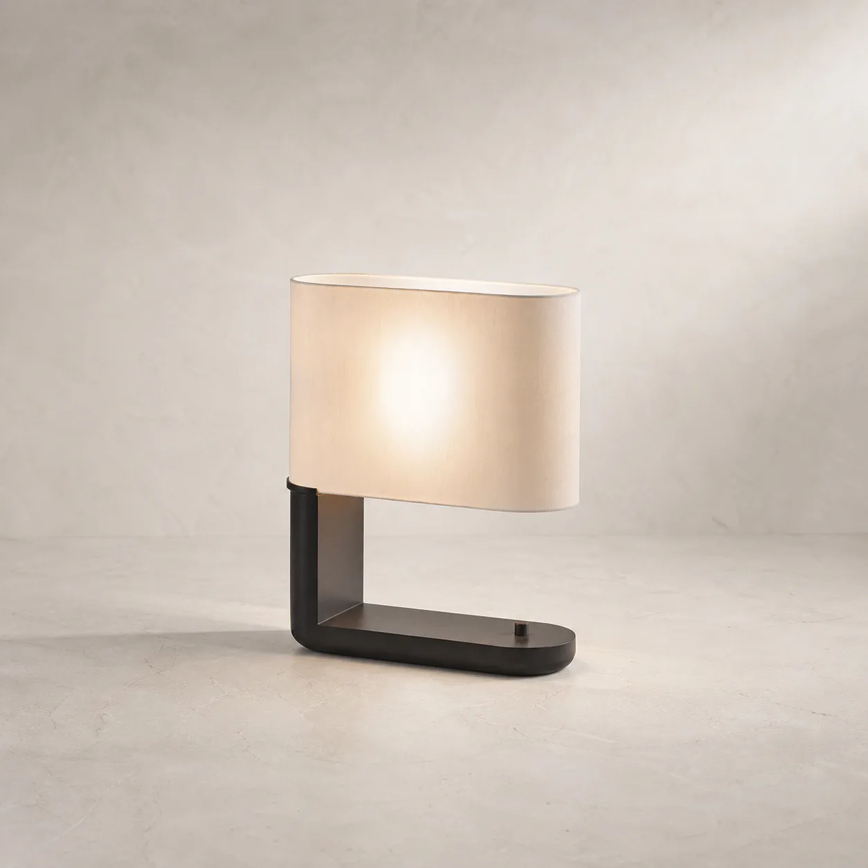 Quiet Linen Metal Table Lamp custom table lamp